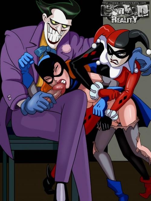 See how the Joker's bitch gets on her knees and starts to suck off a bunch  of dicks and take their cum all over her painted face! â€“ Batman Hentai